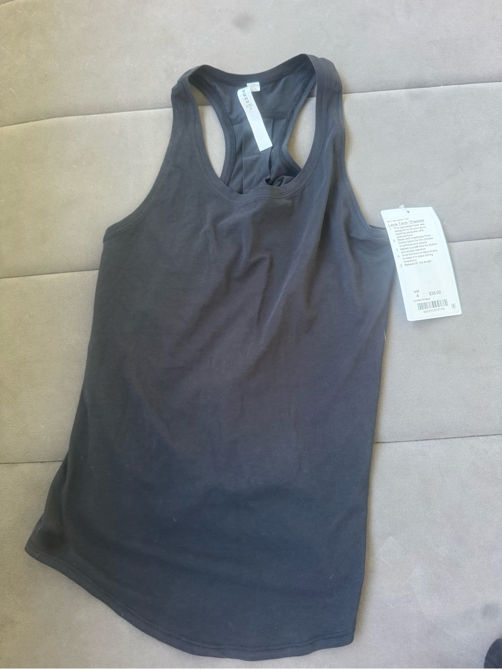 lululemon athletica Black Racerback Tank Top